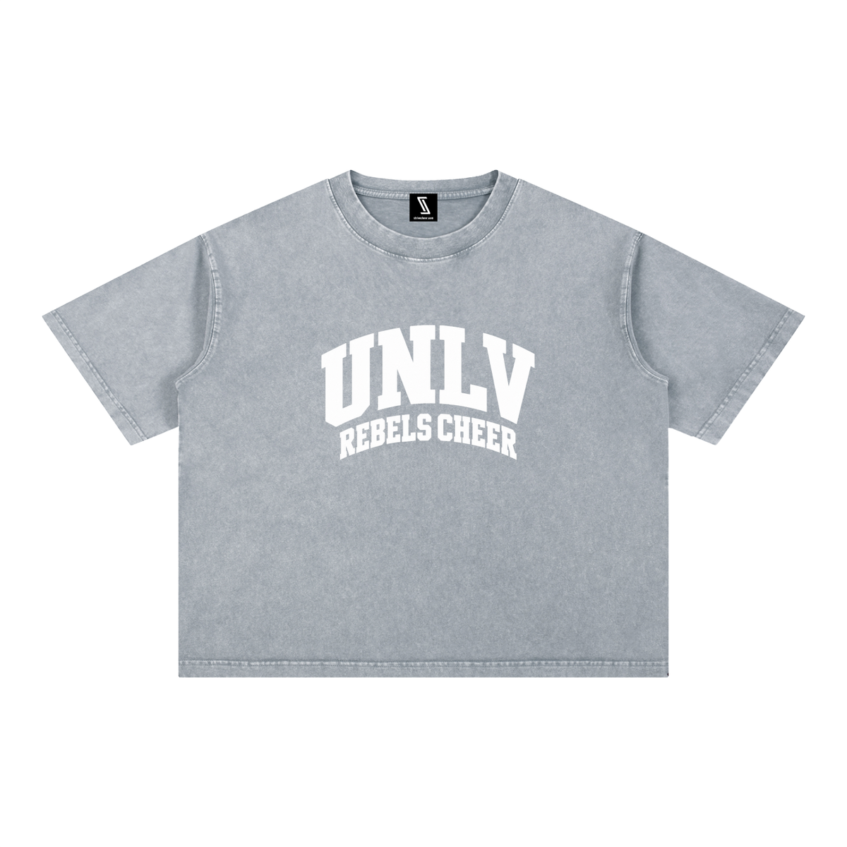 Basic 2 White UNLV Mineral Wash Boxy Cotton T-Shirt