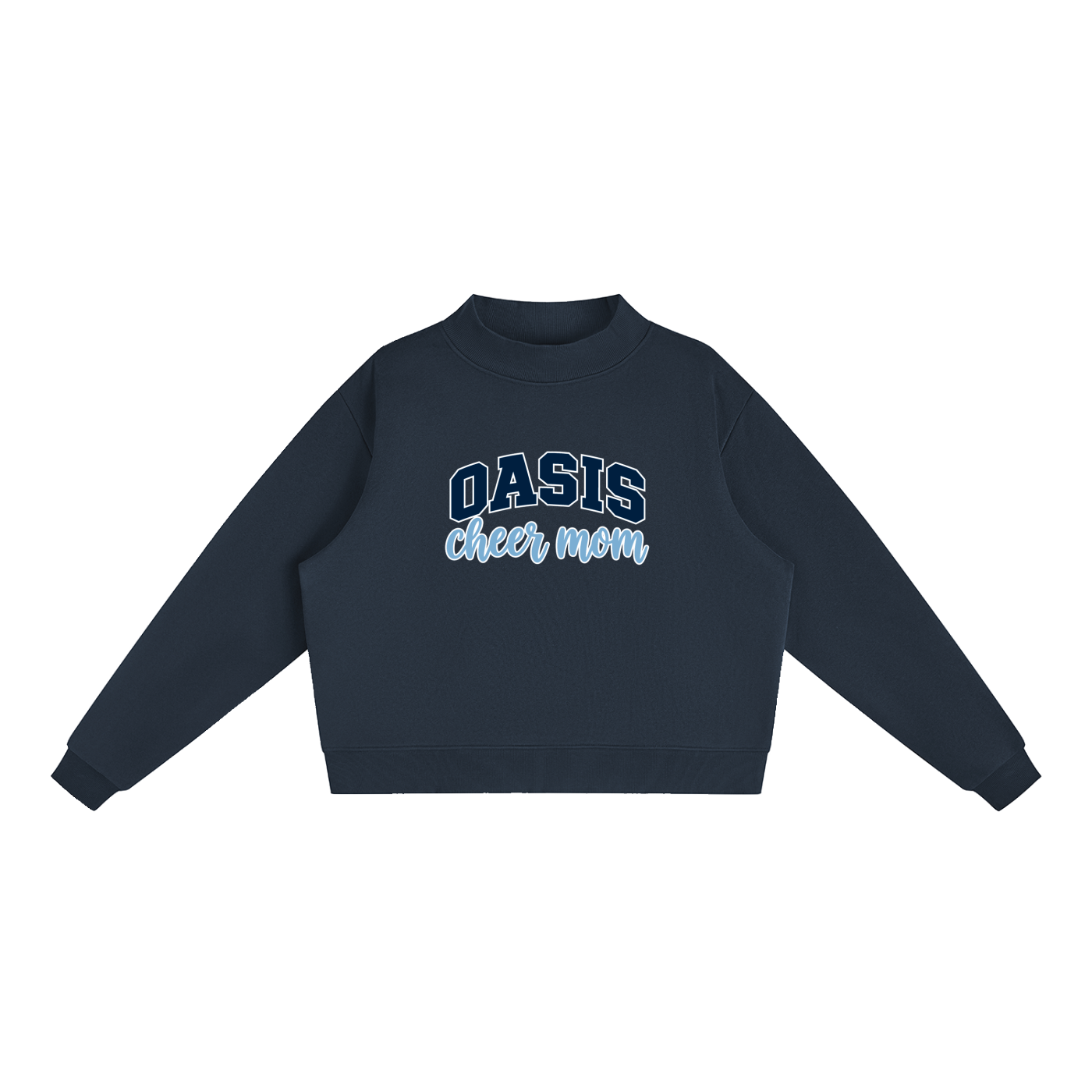 Essential Fleece Mock-Neck Crew Sweatshirt