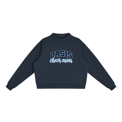 Essential Fleece Mock-Neck Crew Sweatshirt