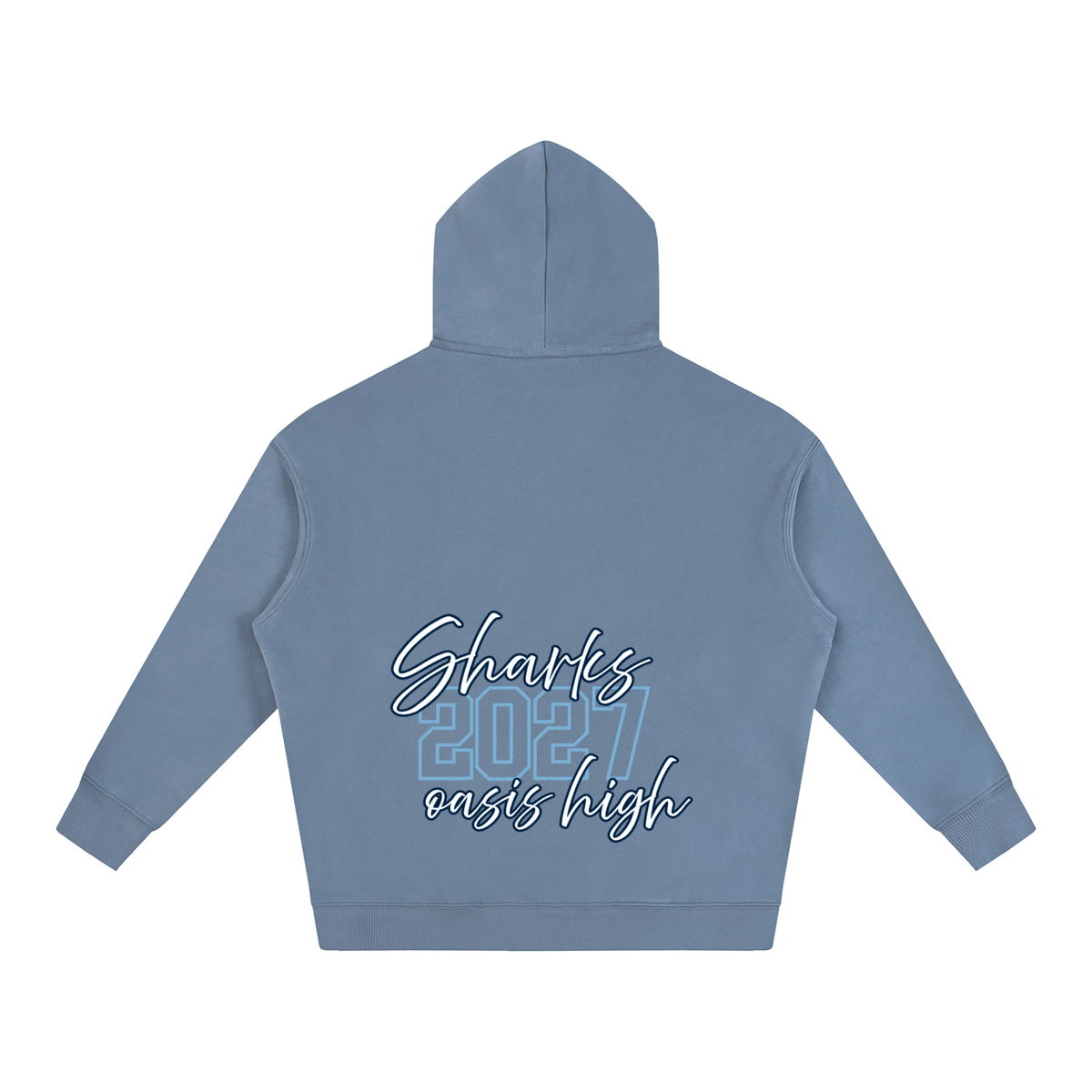Cursive Front Oasis Oversize Fleeced Hoodie