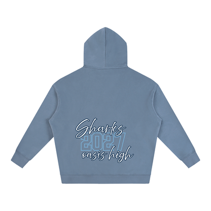 Cursive Front Oasis Oversize Fleeced Hoodie