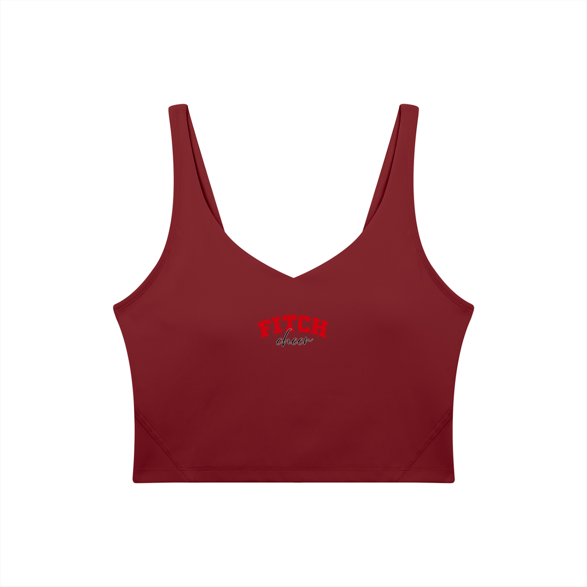 Cursive Fitch Women's V-Neck Yoga Sports Bra