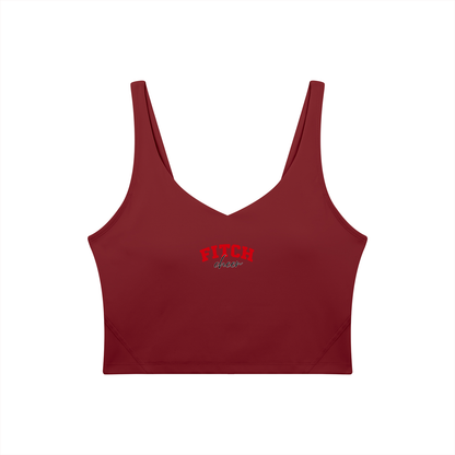 Cursive Fitch Women's V-Neck Yoga Sports Bra