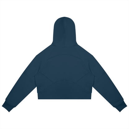 Cropped Zip-Through Hoodie