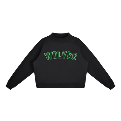 Essential Fleece Mock-Neck Crew Sweatshirt