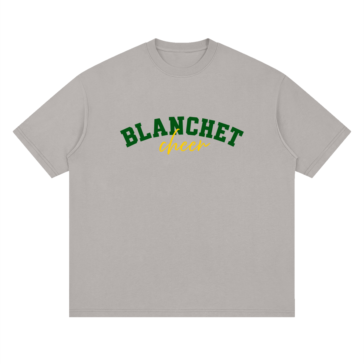 Cursive Blanchet Oversized Drop Shoulder T-Shirt