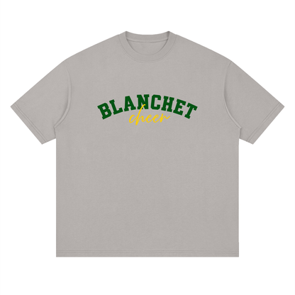 Cursive Blanchet Oversized Drop Shoulder T-Shirt