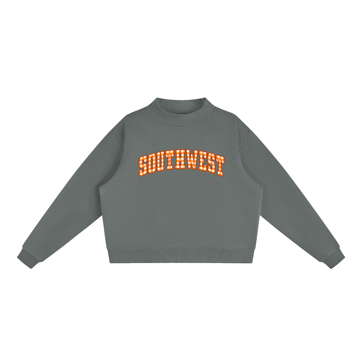 Essential Fleece Mock-Neck Crew Sweatshirt