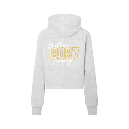 Fenway Cursive Cropped Half-Zip Hoodie