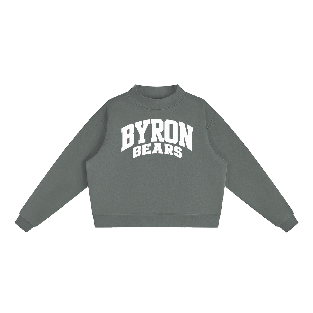 Essential Fleece Mock-Neck Crew Sweatshirt
