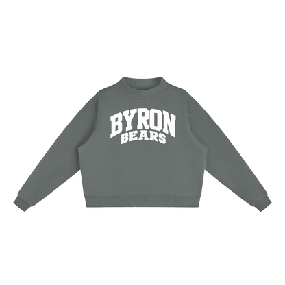 Essential Fleece Mock-Neck Crew Sweatshirt
