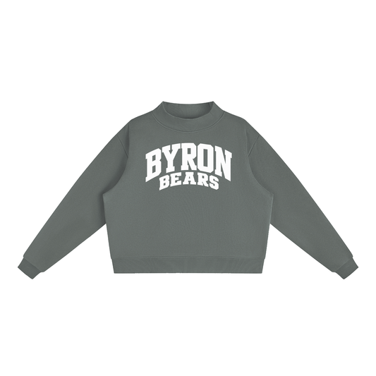 Essential Fleece Mock-Neck Crew Sweatshirt