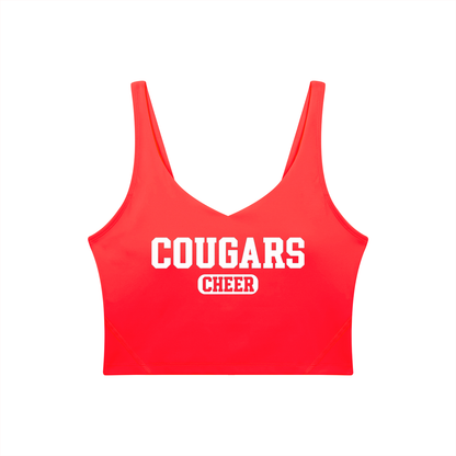 Old School Cardinal Mooney Women's V-Neck Yoga Sports Bra