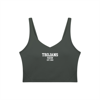 Old School Silver Valley Women's V-Neck Yoga Sports Bra