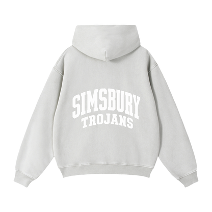Zip-Through Boxy Fleece Hoodie