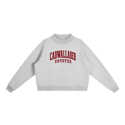 Essential Fleece Mock-Neck Crew Sweatshirt