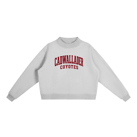 Essential Fleece Mock-Neck Crew Sweatshirt