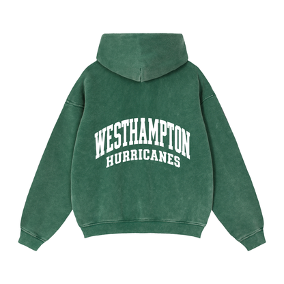 Basic 2 White Westhampton Zip-Through Boxy Fleece Hoodie