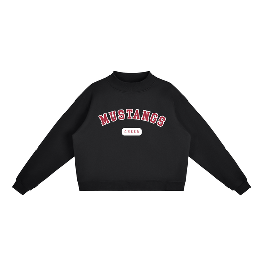 Essential Fleece Mock-Neck Crew Sweatshirt