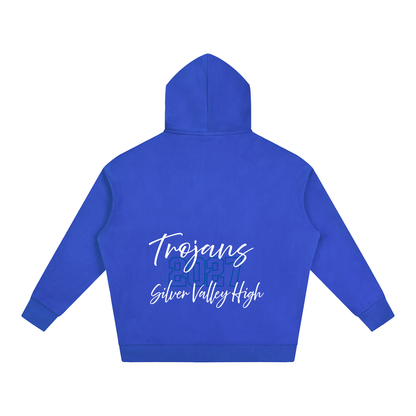Cursive Front Silver Valley Oversize Fleeced Hoodie