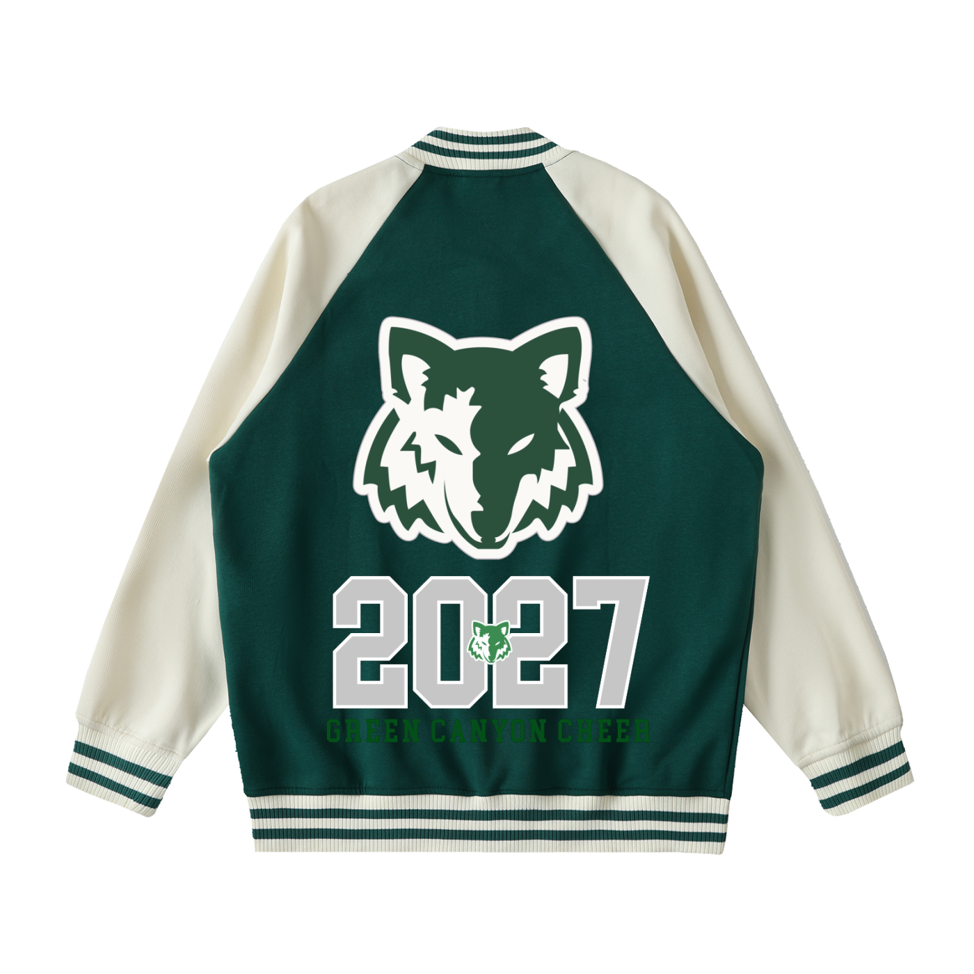 Two Tone Raglan Sleeve Varsity Jacket