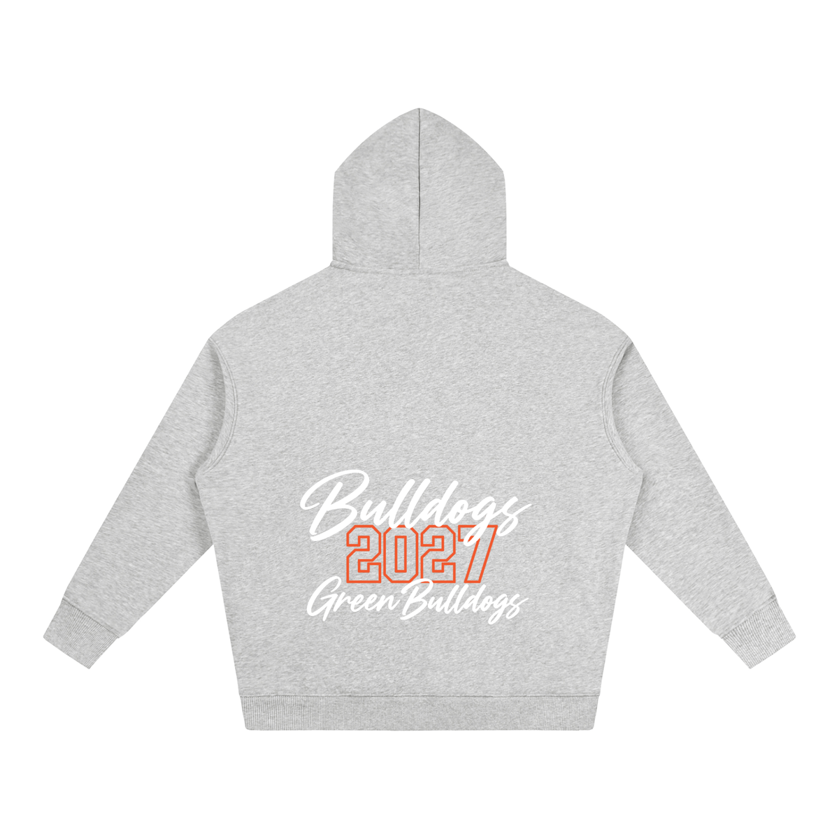 Cursive Front Green Bulldogs Oversize Fleeced Hoodie