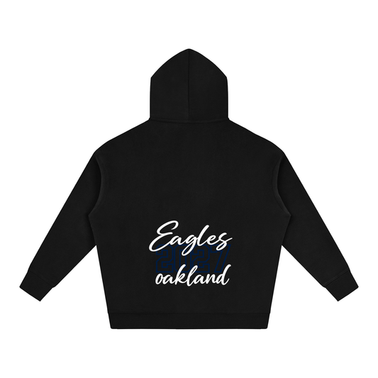 Cursive Front Oakland Middle Oversize Fleeced Hoodie