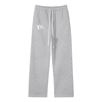 Unisex Solid Color Straight Leg Pants
