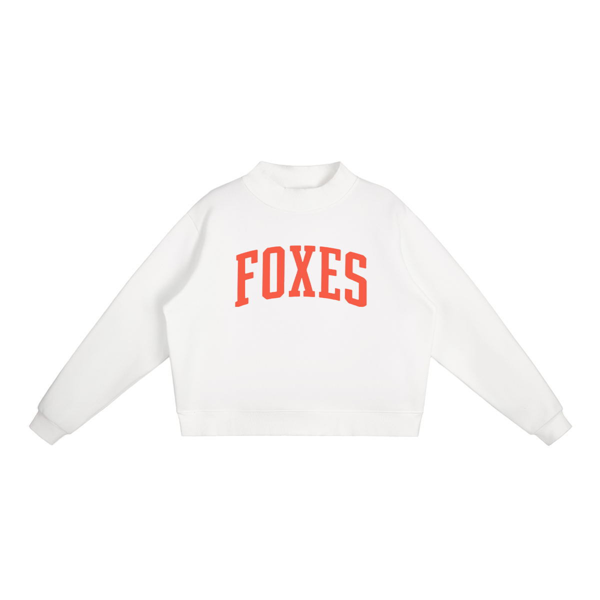 Essential Fleece Mock-Neck Crew Sweatshirt