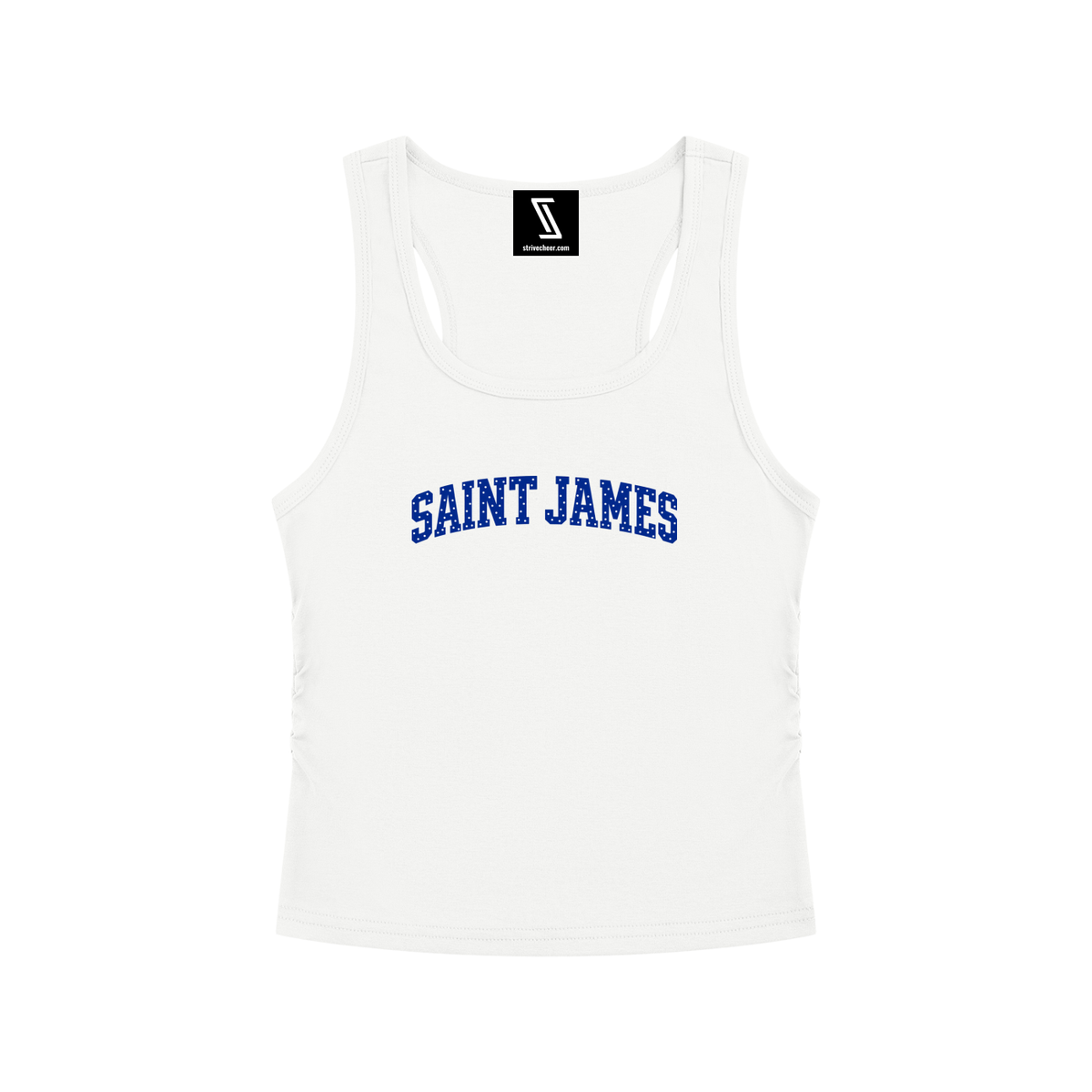 Polka Dot Saint James Women’s Ruched Tank Top