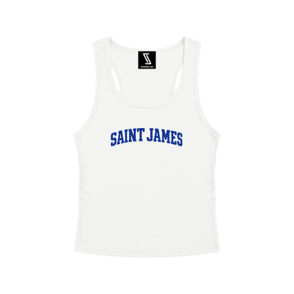 Polka Dot Saint James Women’s Ruched Tank Top