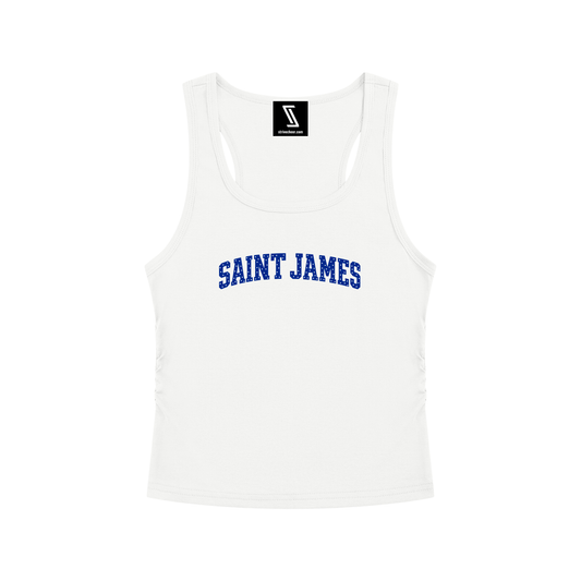 Polka Dot Saint James Women’s Ruched Tank Top