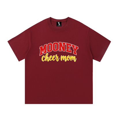 Cheer Mom Cardinal Mooney Essential Oversized Cotton T-Shirt