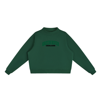 Basic 1 Green River Essential Fleece Mock-Neck Crew Sweatshirt (printed)