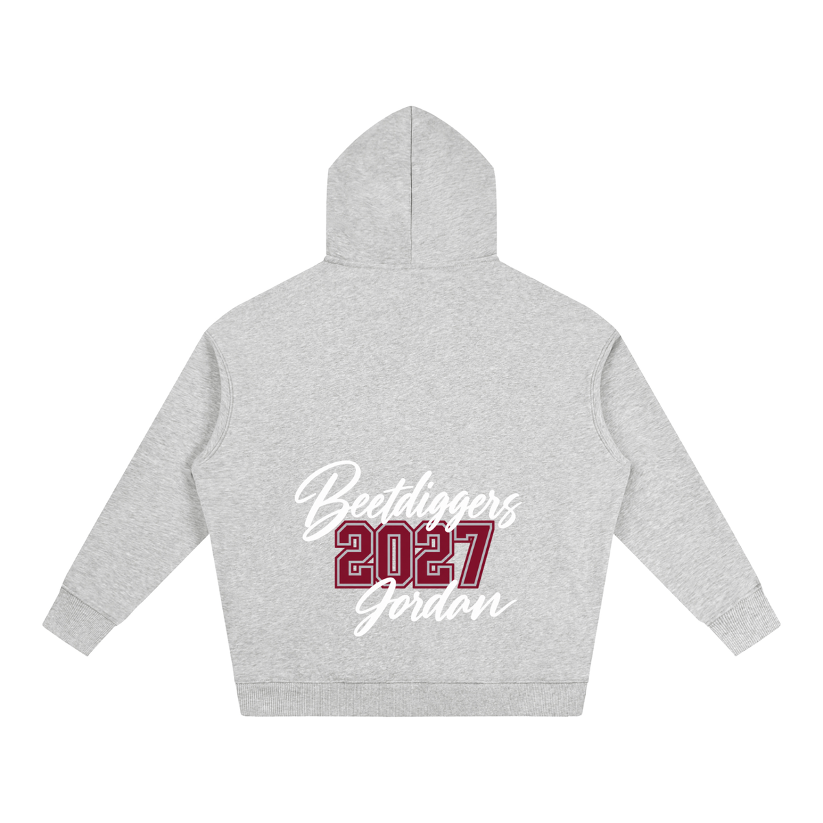 Cursive Front Jordan Oversize Fleeced Hoodie