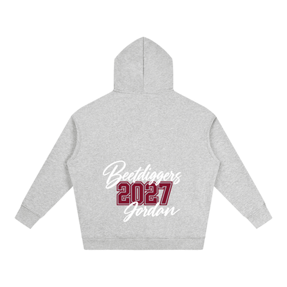 Cursive Front Jordan Oversize Fleeced Hoodie