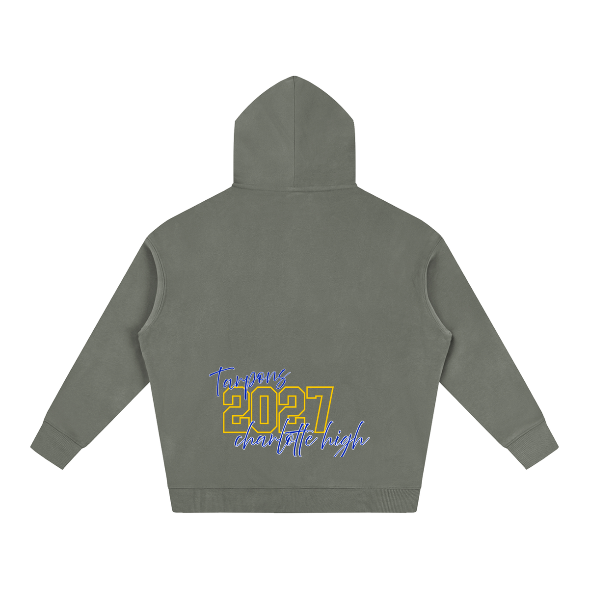 Cursive Front Charlotte Oversize Fleeced Hoodie