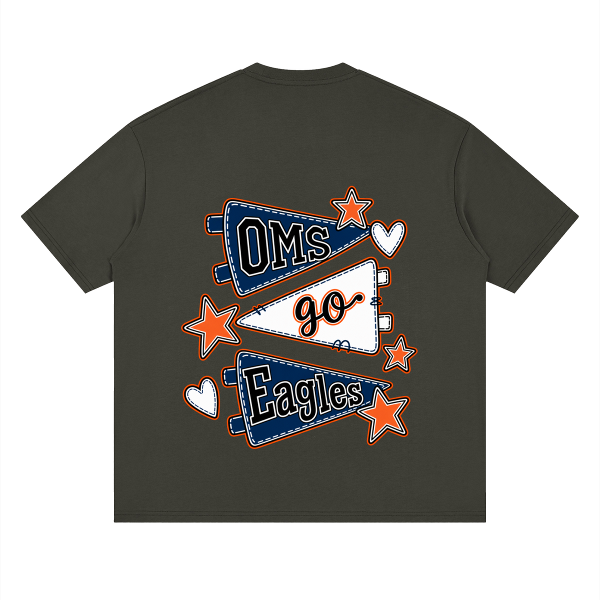 Lets Go Oakland Middle Oversized Drop Shoulder T-Shirt