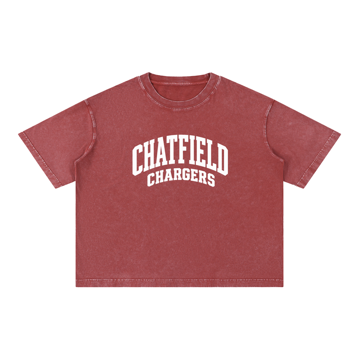 Basic 2 White Chatfield Mineral Wash Boxy Cotton T-Shirt