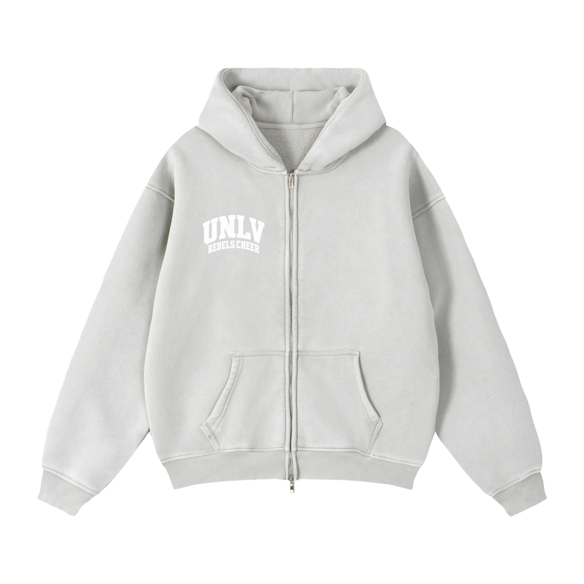 Zip-Through Boxy Fleece Hoodie