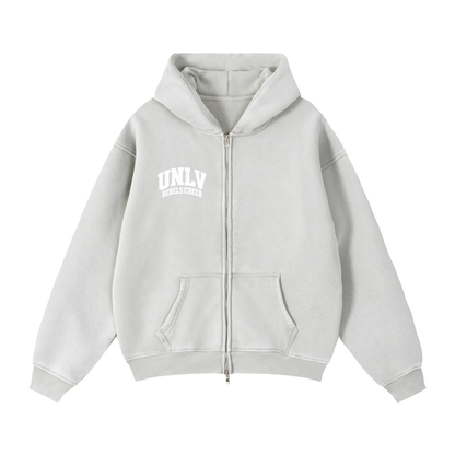 Zip-Through Boxy Fleece Hoodie