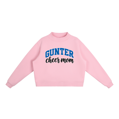 Cheer Mom Gunter Essential Fleece Mock-Neck Crew Sweatshirt
