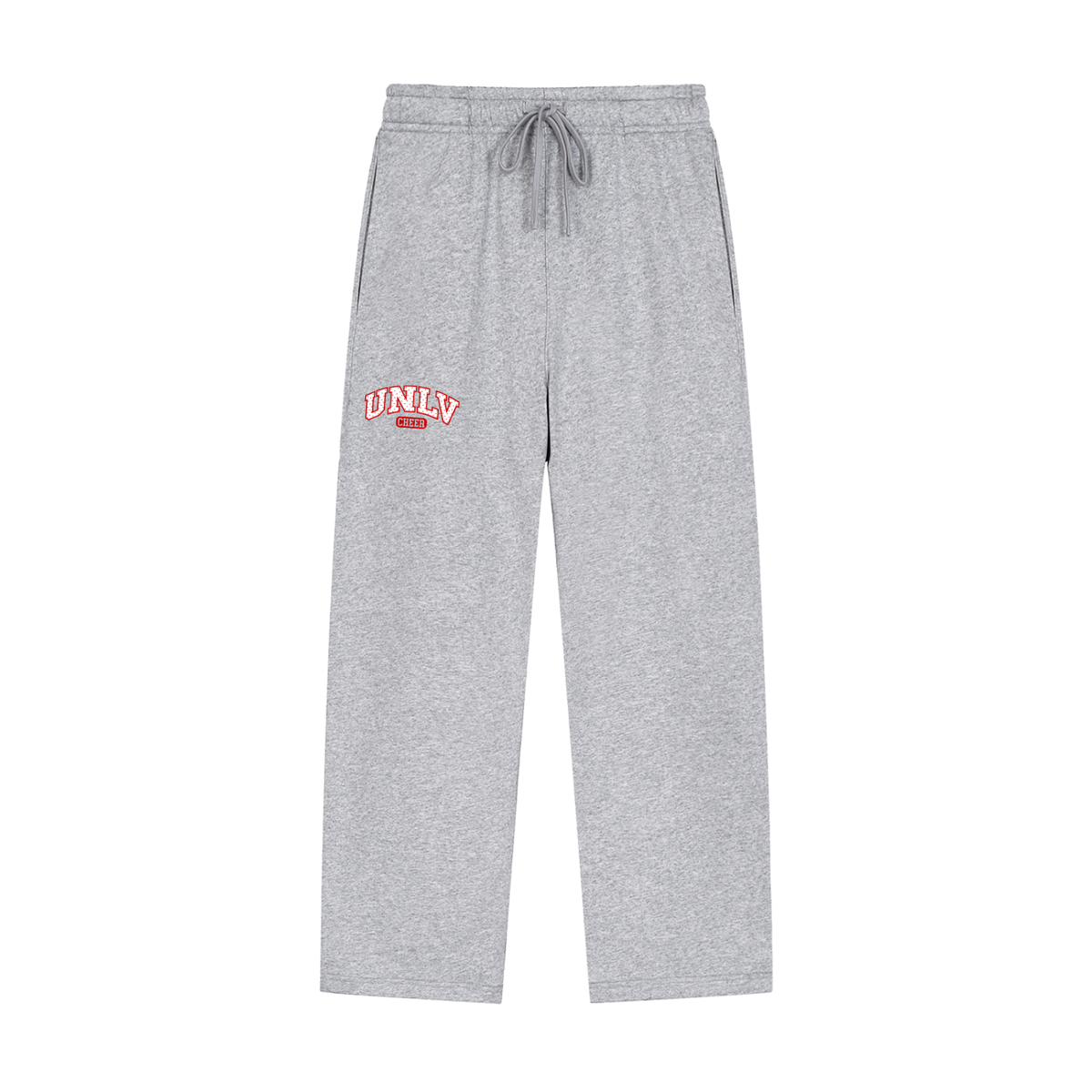 Solid Color Straight-Leg Sweatpants