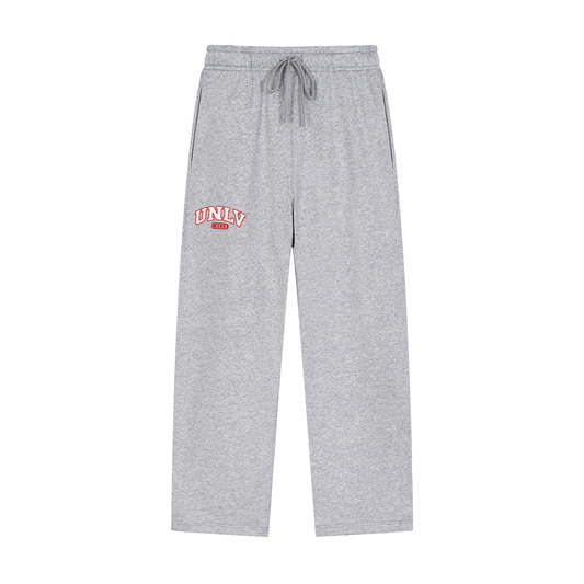Solid Color Straight-Leg Sweatpants