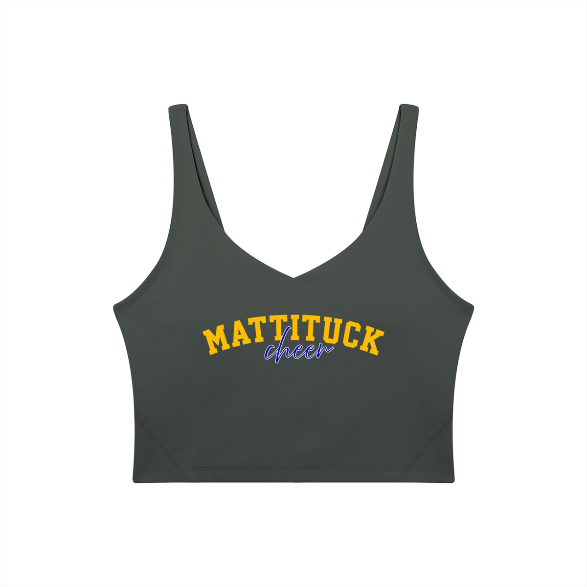 Cursive Mattituck Women's V-Neck Yoga Sports Bra