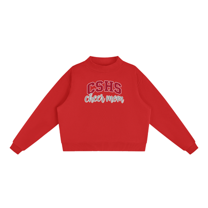 Cheer Mom Chatfield Essential Fleece Mock-Neck Crew Sweatshirt (printed)