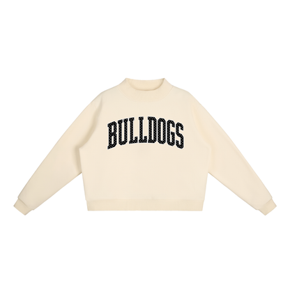 Essential Fleece Mock-Neck Crew Sweatshirt