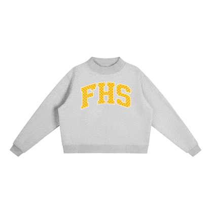 Polka Dot Fenway Essential Fleece Mock-Neck Crew Sweatshirt (printed)