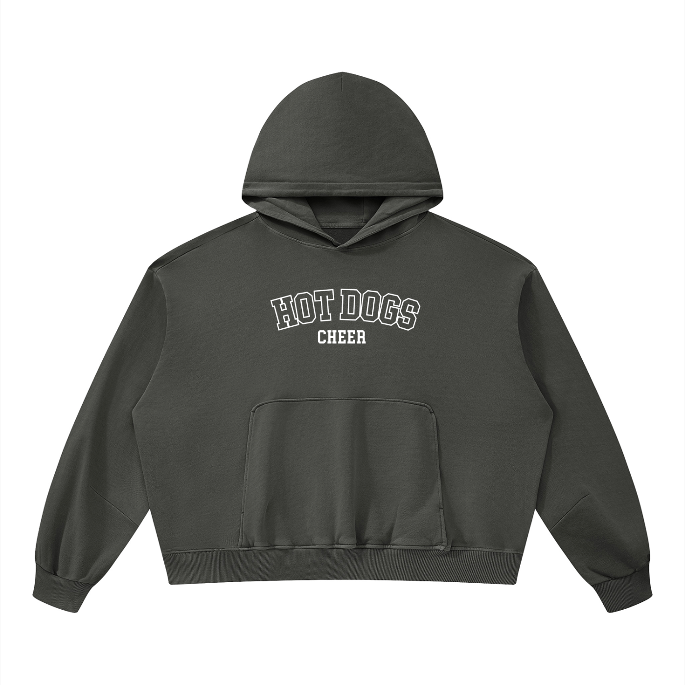 Hot Dogs Boxy Vintage Washed Hoodie