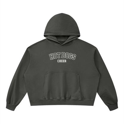 Hot Dogs Boxy Vintage Washed Hoodie